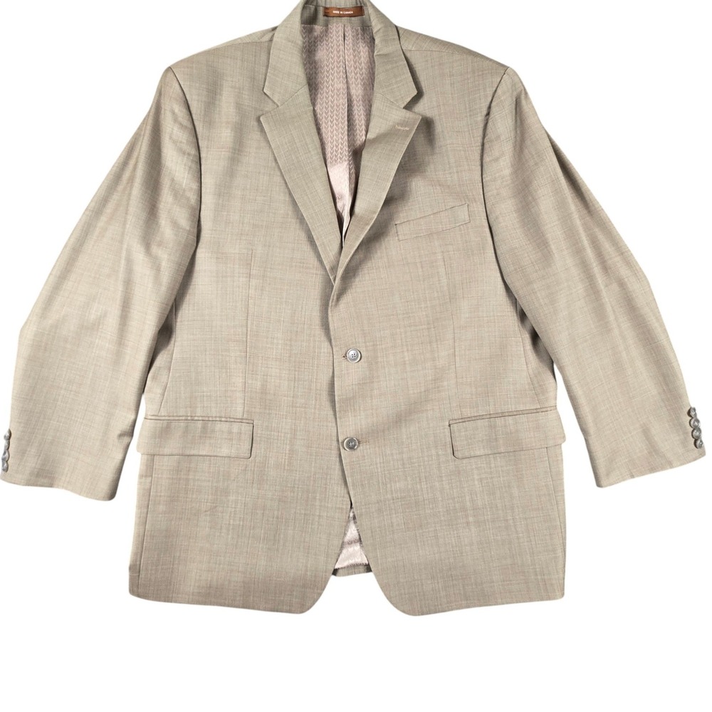 Michael Kors Blazer Mens Tan Beige Pure New Wool 2 Button Sport Coat